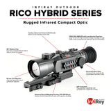 InfiRay Outdoor RICO HYBRID 640 3X 50mm Multi-function Thermal Weapon Sight