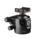 TWO VETS 65MM Dual Tension Ballhead W/ Arcalock Dual Clamp (Arca Swiss and Picatinny)
